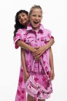 denim gilet bloemen - RED - 5/6