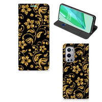 OnePlus 9 Pro Smart Cover Gouden Bloemen