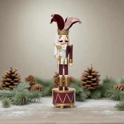 Muziekdoos hout l9b8h30cm maroon