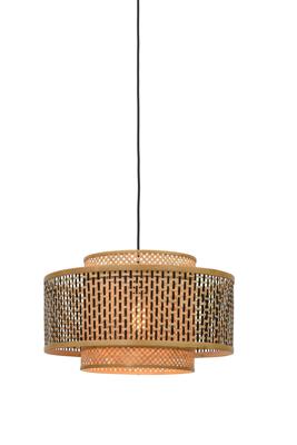 Hanglamp Bhutan - Bamboe/Zwart - Ø50cm