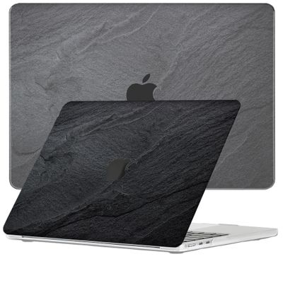 Lunso MacBook Air 13 inch (2022-2025) cover hoes - case - Black Stone