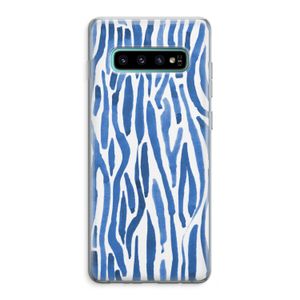 Blauwe nerven: Samsung Galaxy S10 Plus Transparant Hoesje