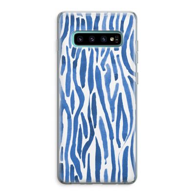 Blauwe nerven: Samsung Galaxy S10 Plus Transparant Hoesje