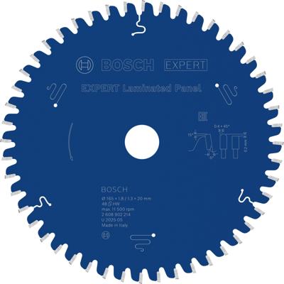 Bosch Accessoires EXPERT Laminated Panel-Cirkelzaagblad | 165 x 1,8/1,3 x 20 mm | T48 - 2608902214