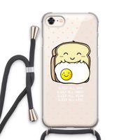 Sleep All Day: iPhone 8 Transparant Hoesje met koord