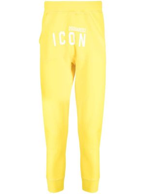 DSQUARED2 pantalon de jogging à imprimé Icon - Jaune