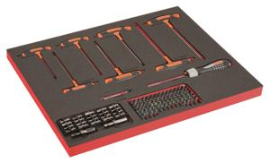 Bahco Foaminlay Fit&Go 3/3 met schroevendraaiers | T-greepschroevendraaiers en bits - met lasermarkering - 114-delig - FF1A203LM