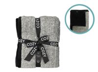 JENS Living Sherpa Plaid - 160 x 130 cm - Zwart