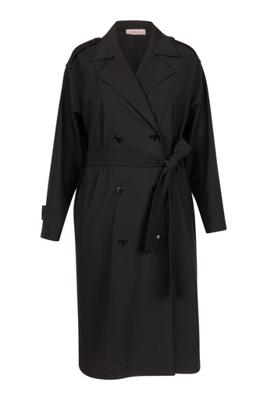 Laurine bonded trenchcoat - black - 13591