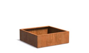 Cortenstaal plantenbak CARREZ 120x120x40cm.
