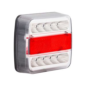 Trailergear achterlicht 10x10cm. led wit l=r