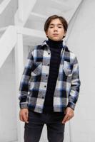 Malelions Signature Damaged Flannel Kids Zwart - Maat 128 - Kleur: Zwart | Soccerfanshop