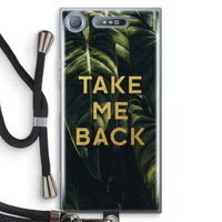 Take me back: Sony Xperia XZ1 Transparant Hoesje met koord