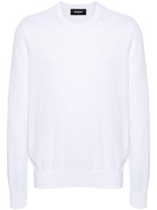 DSQUARED2 pull à plaque logo - Blanc