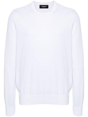 DSQUARED2 pull à plaque logo - Blanc