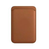 Lunso - iPhone 12/13/14 Serie - Magsafe cardholder / pasjeshouder - Bruin