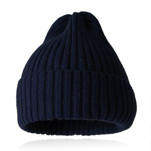 Grof gebreide Beanie Muts Navy - Ruim model