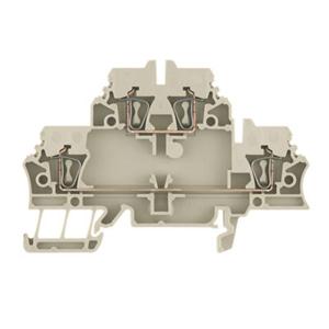 Weidmüller 1674300000-50 Klem 2-etages Spanveer Donkerbeige 50 stuk(s)