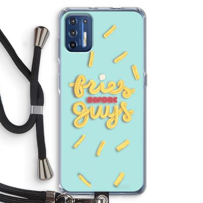 Always fries: Motorola Moto G9 Plus Transparant Hoesje met koord
