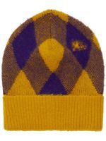 Burberry bonnet en laine à losanges - Jaune