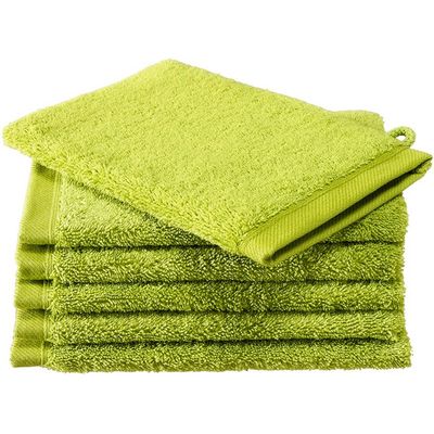 De Witte Lietaer Washandjes Contessa 16 X 22 Cm Lime 6 Stuks