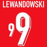 Lewandowski 9 (Officiële Polen Away Bedrukking 2024-2025)