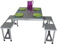 Eurotrail campingtafel Limoux 86 x 68 cm aluminium grijs