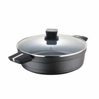 Pot met Glazen Deksel San Ignacio Bistro SG6427 Mat zwart Gegoten aluminium Verval