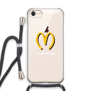 I'm lovin' you: iPhone 8 Transparant Hoesje met koord
