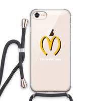 I'm lovin' you: iPhone 8 Transparant Hoesje met koord