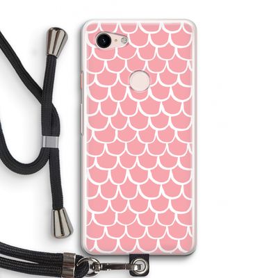Dakpannetjes: Pixel 3 Transparant Hoesje met koord