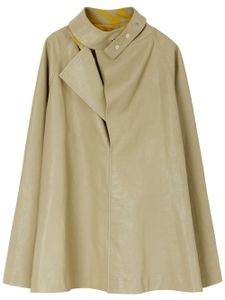 Burberry veste Puttee en cuir à col montant - Vert