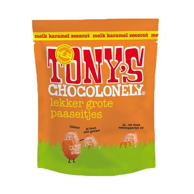 Tony&apos;s Chocolonely - Paaseitjes melk karamel zeezout - 178g