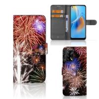 OPPO A74 4G | Wallet Case | met Pasjes | Vuurwerk