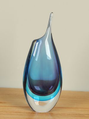 Vaas met punt blauw/paars 30 cm, SA-1
