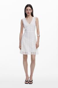 Mouwloze kanten jurk - WHITE - XL