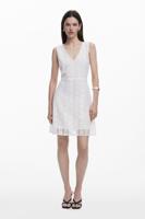 Mouwloze kanten jurk - WHITE - XL