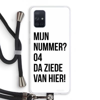 Da ziede van hier: Samsung Galaxy A71 Transparant Hoesje met koord
