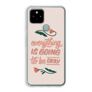 Optimistic flower girl: Google Pixel 5 Transparant Hoesje