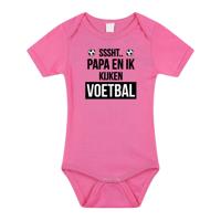 Sssht kijken voetbal - cadeau baby rompertje - roze - meisjes - EK / WK supporter