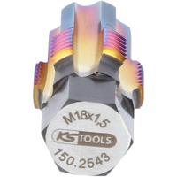 KS Tools 150.2543 Schroefdraad natapper M18 x 1.5 Speciaal gereedschapsstaal 1 stuk(s)
