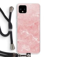 Roze marmer: Pixel 4 XL Transparant Hoesje met koord Roze marmer: Pixel 4 XL Transparant Hoesje met koord