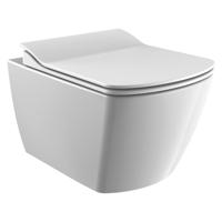 Creavit Design Hangend Toilet - 37x51.3cm - spoelrandloos - verborgen bevestiging - wit EG321-11CB00E-0000 Creavit Design Hangend Toilet - 37x51.3cm - spoelrandloos - verborgen bevestiging - wit EG321-11CB00E-0000