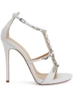 Giuseppe Zanotti sandales Elba à ornements strassés - Blanc - thumbnail