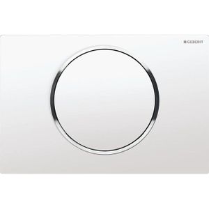 Geberit Sigma10 bedieningplaat met frontbediening voor toilet 24.6x16.4cm wit 115758KJ5