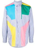 Comme Des Garçons Shirt chemise rayée à design patchwork - Multicolore