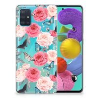 Samsung Galaxy A51 TPU Case Butterfly Roses - thumbnail