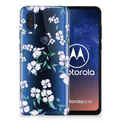Motorola One Vision Uniek | TPU Case | Blossom White