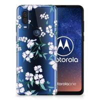 Motorola One Vision Uniek | TPU Case | Blossom White