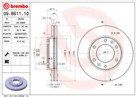 Remschijf BREMBO, Remschijftype: Binnen geventileerd, u.a. für Hyundai